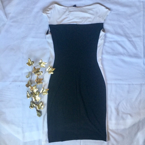 CHAPS Midi Black White Medium Dress - Picture 4 of 4